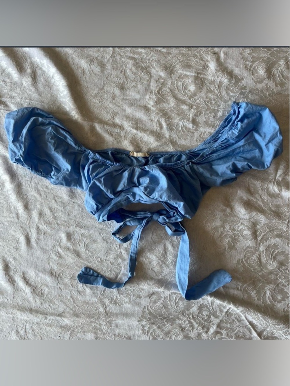altard state blue peplum crop top size m